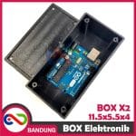 BOX ELEKTRONIK X2 KOTAK RANGKAIAN ARDUINO 11.5x5.5x4 CASING BLACK BOX - Image 3
