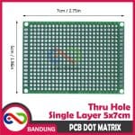 PCB DOT MATRIX THRU HOLE SINGLE LAYER 5X7CM 5*7CM - Image 4