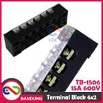 TERMINAL BLOCK 6X2 12 TITIK TB-1506 15A 600V - Image 3