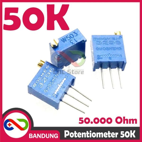 POTENSIOMETER 50K POTENTIOMETER POTENSIO TRIMPOT MULTITURN VR 3296W-1-503LF 503