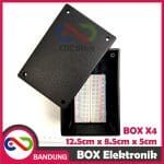 BOX ELEKTRONIK X4 KOTAK RANGKAIAN ARDUINO 12.5x8.5x5 CASING BLACK X-4 - Image 3