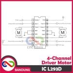 L293 L293D DIP-16 4 CHANNEL HALF-H MOTOR DC STEPPER DRIVER IC - Image 4