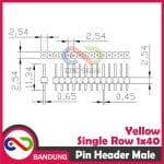 PIN HEADER MALE STRIP SINGLE ROW 1X40 2.54MM YELLOW KUNING FOR ARDUINO MINI NANO - Image 5