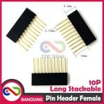 PIN HEADER FEMALE 10 10P 10MM LONG STACKABLE FOR ARDUINO UNO MEGA MINI NANO - Image 4