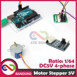 MOTOR STEPPER 5V 4 PHASE 5 WIRE KABEL 25CM 28BYJ-48 FOR ARDUINO - Image 5