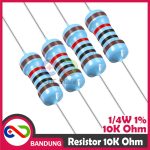 10X RESISTOR 10K 10KOHM 1/4W METAL FILM - Image 2