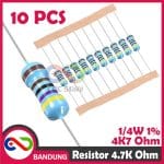 10X RESISTOR 4700OHM 4K7 4.7K 1/4W METAL FILM