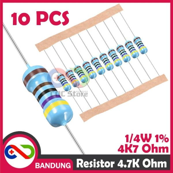 10X RESISTOR 4700OHM 4K7 4.7K 1/4W METAL FILM