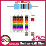 10X RESISTOR 4700OHM 4K7 4.7K 1/4W METAL FILM - Image 3