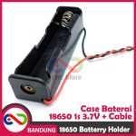 SOKET TEMPAT BATERAI HOLDER CASE BATERRY 18650 SOCKET 3.7V 1S DENGAN KABEL - Image 5