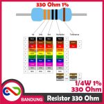 10X RESISTOR 330 OHM 1/4W METAL FILM - Image 4