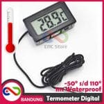 TERMOMETER DIGITAL THERMOMETER -50 - 110C CELCIUS PROBE 1M WATERPROOF TAHAN AIR