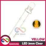 10PCS LED 3MM F3 SUPER BRIGHT YELLOW KUNING CLEAR - Image 2