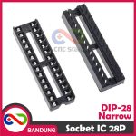 SOCKET SOKET IC DIP-28 DIP28 28P 28 NARROW - Image 2