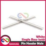 PIN HEADER MALE STRIP SINGLE ROW 1X40 2.54MM WHITE PUTIH FOR ARDUINO MINI NANO - Image 3