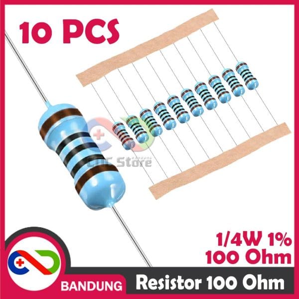 10X RESISTOR 100 100R 100OHM 1/4W METAL FILM