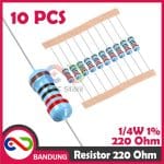 10X RESISTOR 220OHM 220R 220 1/4W METAL FILM