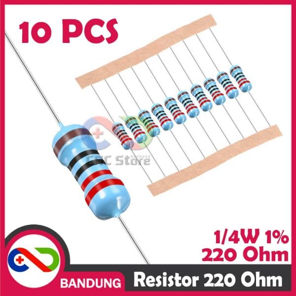 10X RESISTOR 220OHM 220R 220 1/4W METAL FILM