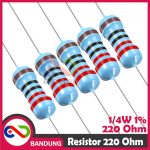 10X RESISTOR 220OHM 220R 220 1/4W METAL FILM - Image 2