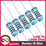 10X RESISTOR 1K 1KOHM 1/4W METAL FILM - Image 2