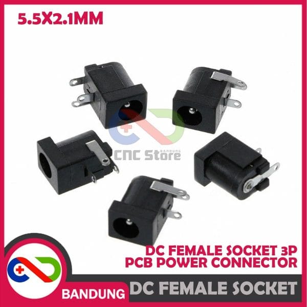 DC FEMALE SOCKET PCB POWER CONNECTOR SOKET 5.5X2.1MM 2.1X5.5MM3 PIN