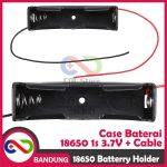 SOKET TEMPAT BATERAI HOLDER CASE BATERRY 18650 SOCKET 3.7V 1S DENGAN KABEL - Image 4