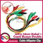KABEL CAPIT BUAYA 10SET 10PCS ALLIGATOR ALIGATOR CLIP DOUBLE HEAD 50CM