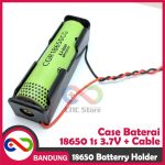 SOKET TEMPAT BATERAI HOLDER CASE BATERRY 18650 SOCKET 3.7V 1S DENGAN KABEL - Image 2