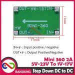 SUPER MINI 360 ULTRA SMALL ADJUSTABLE DC STEP DOWN LM2596 2A 5V-23V TO 1V-17V MODULE - Image 4