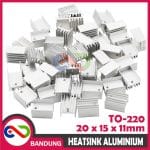 HEATSINK TO-220 TRANSISTOR MOSFET IC 15x11x20 HEAT SINK ALUMUNIUM YK20 - Image 2