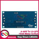 LM2596 DC-DC ADJUSTABLE STEP DOWN 4-40V to 1.3-37V LED VOLTMETER MODULE - Image 3