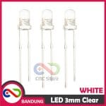 10PCS LED 3MM F3 SUPER BRIGHT WHITE PUTIH CLEAR - Image 4