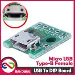 USB MICRO TYPE B FEMALE TO DIP ADAPTER CONVERTER 2.54MM PCB BOARD FOR ARDUINO