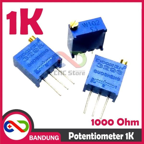 POTENSIOMETER 1K POTENTIOMETER POTENSIO TRIMPOT MULTITURN VR 3296W-1-102LF 102