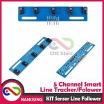 MODULE SENSOR LINE TRACKING TRACKER 5 SENSOR OPTOCOUPLER ROBOT LINE FOLLOWER TCRT5000 - Image 3