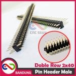 PIN HEADER STRIP MALE DOUBLE ROW 2X40 2.54MM BLACK HITAM - Image 3