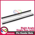 PIN HEADER STRIP MALE SINGLE ROW 1X40 2.54MM RIGHT ANGLE L SHAPED BENGKOK - Image 2