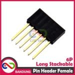 PIN HEADER FEMALE 6 6P 10MM LONG STACKABLE FOR ARDUINO UNO MEGA MINI NANO - Image 3