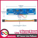 MODULE SENSOR LINE TRACKING TRACKER 5 SENSOR OPTOCOUPLER ROBOT LINE FOLLOWER TCRT5000 - Image 5