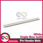 PIN HEADER MALE STRIP SINGLE ROW 1X40 2.54MM WHITE PUTIH FOR ARDUINO MINI NANO - Image 2