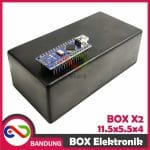 BOX ELEKTRONIK X2 KOTAK RANGKAIAN ARDUINO 11.5x5.5x4 CASING BLACK BOX - Image 2