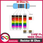 10X RESISTOR 1K 1KOHM 1/4W METAL FILM - Image 3