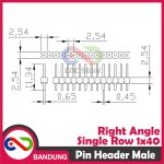 PIN HEADER STRIP MALE SINGLE ROW 1X40 2.54MM RIGHT ANGLE L SHAPED BENGKOK - Image 5