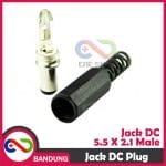 JACK DC 5.5 X 2.1 MALE SOCKET DC ADAPTOR JACK PLUG BLACK - Image 2