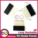 PIN HEADER FEMALE 8 8P 10MM LONG STACKABLE FOR ARDUINO UNO MEGA MINI NANO - Image 2