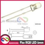 LED FLASHING THREE COLOR COLORFUL 5MM RGB LIGHT CLEAR DUA KAKI DIMMER NYALA BERGANTIAN - Image 4