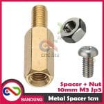 SPACER PCB METAL SPACER LOGAM SPACER COPPER 10MM X 3MM HEXAGONAL PLUS NUT - Image 3