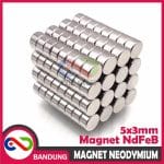 MAGNET NEODYMIUM NDFEB BULAT PERMANEN 5X3MM