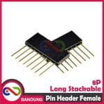 PIN HEADER FEMALE 8 8P 10MM LONG STACKABLE FOR ARDUINO UNO MEGA MINI NANO - Image 5