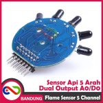 INFRARED IR FLAME SENSOR API 5 ARAH FIRE SENSOR MODULE 5 CHANNEL DUAL OUTPUT ADJUSTABLE - Image 2